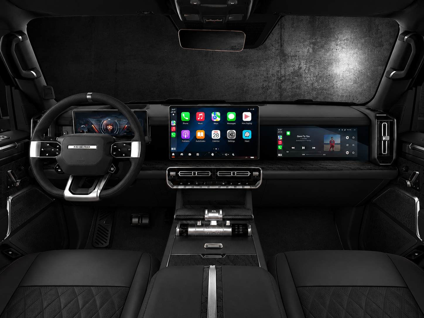 MHERO I interior — Obsidian Nappa