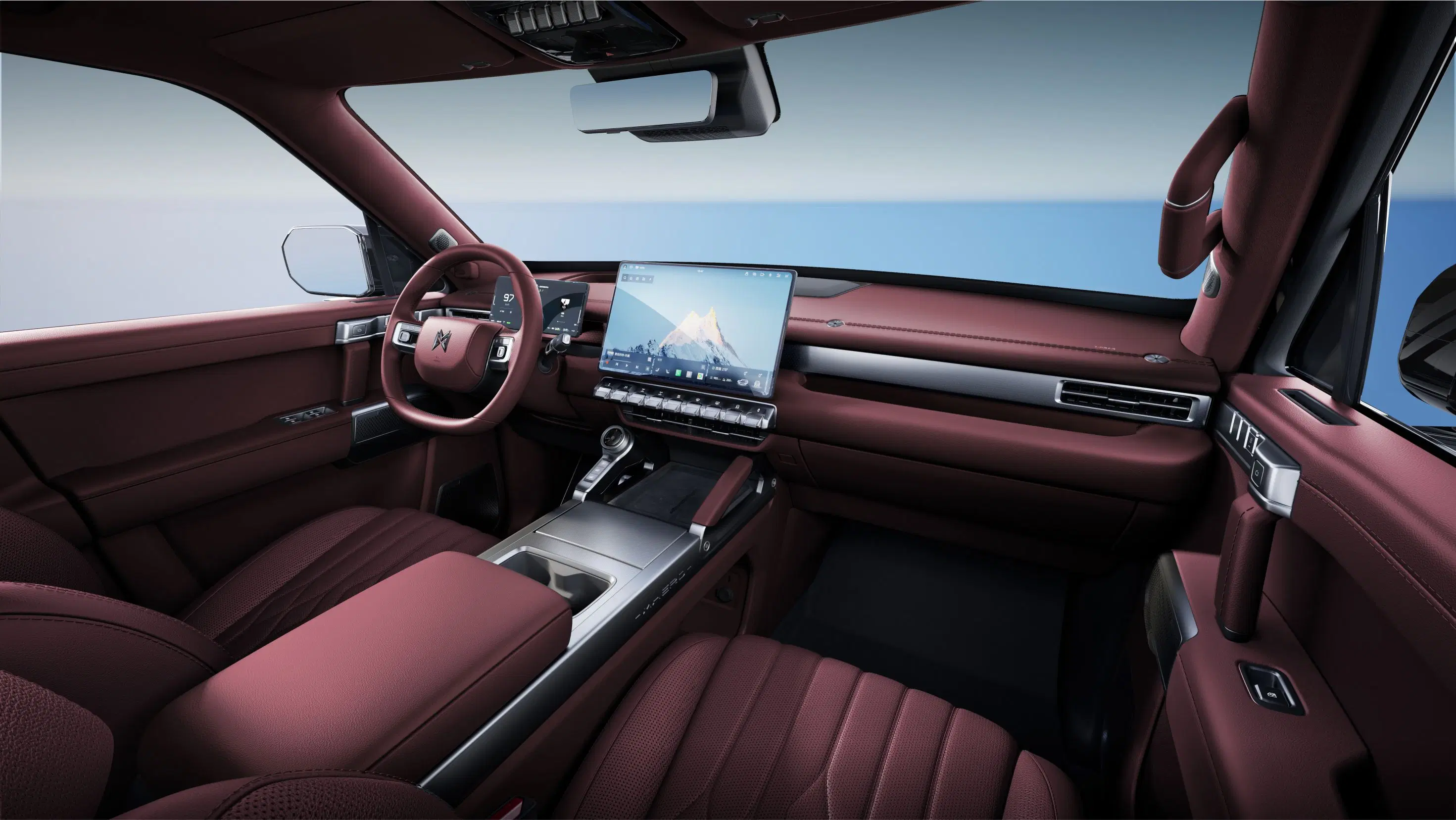 MHERO II interior — Maroon Nappa