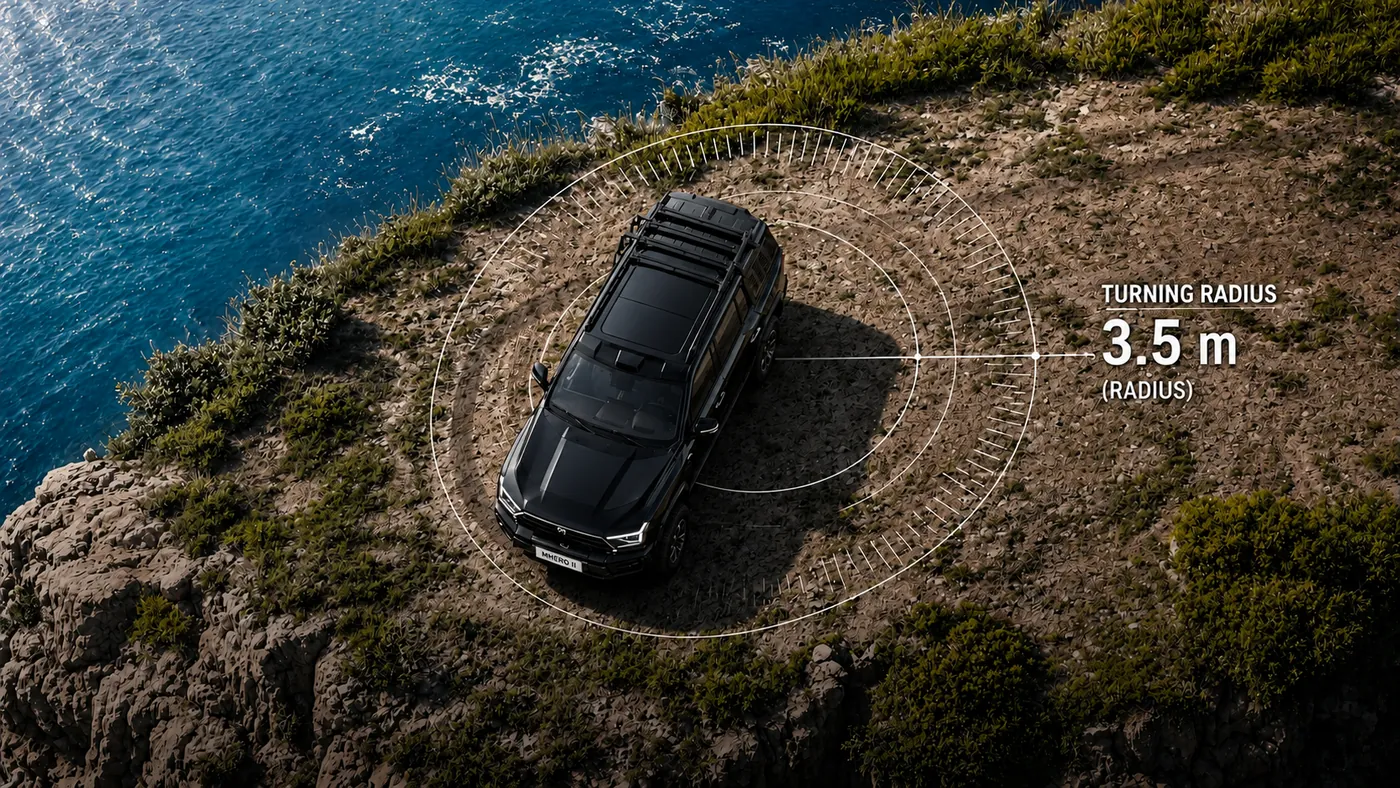 MHERO II — 3.5m turning radius / crab walk